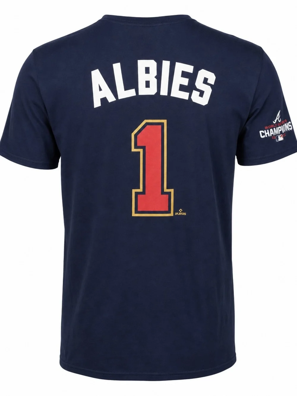 Nike Atlanta Braves 2021 World Series Champions T-Shirt - Navy - Size Medium